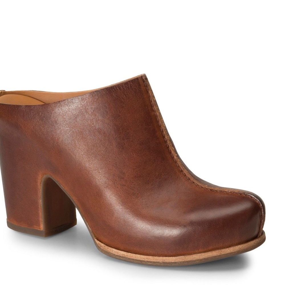 Kork-Ease Rich Brown Leather Mules